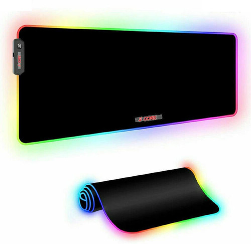 LARGE RGB LED Extra Large Soft Gaming Mouse Pad Oversized Glowing 31.5x11.8" 5 Core KBP 800 RGB