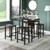 Dining Table with 4 Chairs,5 Piece Dining Set with Counter and Pub Height