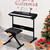 Black Adjustable Piano Keyboard Bench Leather Padded Seat Folding Stool Chair