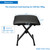 Black Adjustable Piano Keyboard Bench Leather Padded Seat Folding Stool Chair