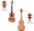 JMFinger Concert Ukulele Beginner 23 Inch, Maghongy Ukelele Starter Kit for Kids with Padded Bag, Strap, Tuner, Picks,AQULA Strings