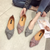 Women Flats Pointed Toe Bowknot Black Red Lady Flat Heel Shoes Casual Shoes