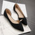 Women Flats Pink Black Pure Color Suede Leather Pointed Toe Office Lady Flat Heel Shoes