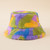 European and American color tie-dye fisherman hat trendy men's and women's autumn and winter Korean version ink painting fashion trendy hat