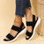 Elastic Knitting Casual Sandals Shoes Woman Summer 2022 Plus Size 43 Wedges Platform Sandals Beach Sports Sandalias Mujer