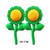 Morning Exercises/Dance Performance/2 Pair Kids Toy Sunflower Dumbbell with Bell
