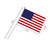 100 pcs Handheld American flag