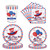 Dinnerware Set for independence day Decorations