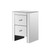 Mirrored Nightstand End Tables with 2/3/4-Drawer, Silver Modern Beside Table, Mirror Accent Side Table for Bedroom, Living Room