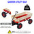 Outdoor Wagon All Terrain Pulling w/Wood Railing Air Tires Children Kid Garden (Red)