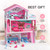 Pink Princess Castle Apartment Model Toy Furnished Wooden Dollhouse