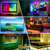 4x50CM USB 5V RGB LED Strip Background Light Remote kit for TV Computer Lamp