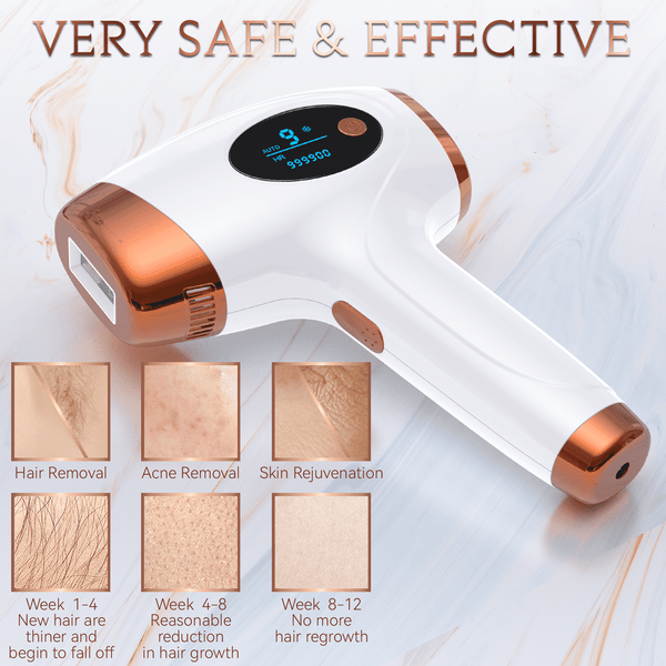 IPL Laser Permanent Hair Removal 999900 Flash 9 Energy Level Body Epilator For Women