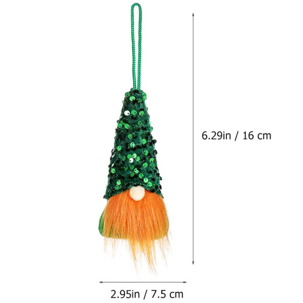 4PCS St. Patrick's Day Hanging Gnomes Ornaments Handmade Plush Faceless Doll Home Decors(D0102HIV5ZA.)