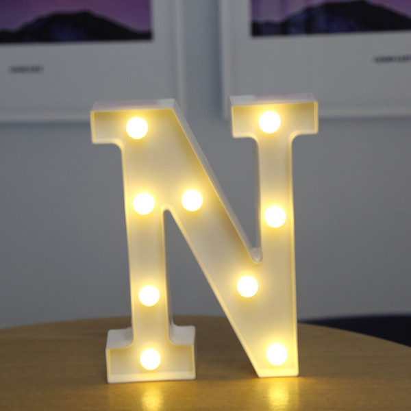 Alphabet Letter LED Lights Luminous Number Lamp Decor Battery Night Light for home Wedding Birthday Christmas party Decoration(D0101HIXG67.)