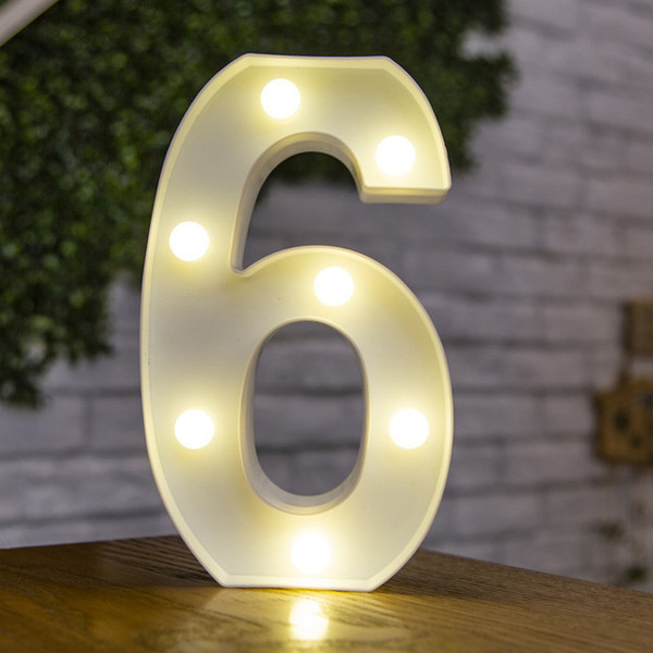 Alphabet Letter LED Lights Luminous Number Lamp Decor Battery Night Light for home Wedding Birthday Christmas party Decoration(D0101HIXG8A.)