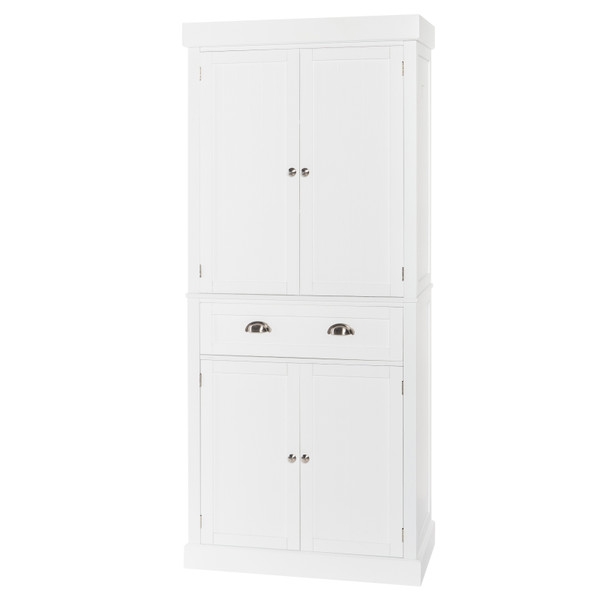 FCH Single Drawer Double Door Storage Cabinet White RT