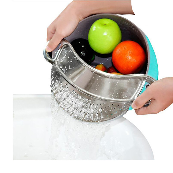 Stainless Steel Colander Food Strainer Clip-on