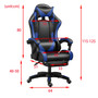 PU gaming chair, swivel recliner with adjustable backrest and seat height, high back gaming chair with footrest, office chair with 360° swivel, suitable for office or gaming PU gaming chair, swivel recliner with adjustable backrest and seat height, high back gaming chair with footrest, office chair with 360° swivel, suitable for office or gaming
