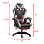 PU gaming chair, swivel recliner with adjustable backrest and seat height, high back gaming chair with footrest, office chair with 360° swivel, suitable for office or gaming PU gaming chair, swivel recliner with adjustable backrest and seat height, high back gaming chair with footrest, office chair with 360° swivel, suitable for office or gaming