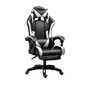 PU gaming chair, swivel recliner with adjustable backrest and seat height, high back gaming chair with footrest, office chair with 360° swivel, suitable for office or gaming PU gaming chair, swivel recliner with adjustable backrest and seat height, high back gaming chair with footrest, office chair with 360° swivel, suitable for office or gaming
