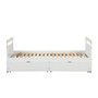 THE TWIN BED CAN BE EXPANDED AND 2 DRAWERS FOR WHITE COLOR THE TWIN BED CAN BE EXPANDED AND 2 DRAWERS FOR WHITE COLOR