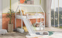 Twin over Twin House Bunk Bed with Ladder and Slide