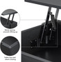 Lift Top Coffee Table with Storage Compartment, Black