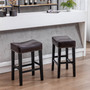 Counter Height 26" Bar Stools for Kitchen Counter Backless Faux Leather Stools Farmhouse Island Chairs (26 Inch, Set of 2) Counter Height 26" Bar Stools for Kitchen Counter Backless Faux Leather Stools Farmhouse Island Chairs (26 Inch, Set of 2)