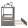 Twin Size House Bed Wood Bed with Twin Size Trundle Twin Size House Bed Wood Bed with Twin Size Trundle
