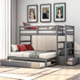 Twin over Twin/King Bunk Bed with Twin Size Trundle Twin over Twin/King Bunk Bed with Twin Size Trundle