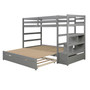Twin over Twin/King Bunk Bed with Twin Size Trundle Twin over Twin/King Bunk Bed with Twin Size Trundle