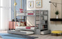 Twin over Twin/King Bunk Bed with Twin Size Trundle Twin over Twin/King Bunk Bed with Twin Size Trundle