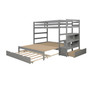 Twin over Twin/King Bunk Bed with Twin Size Trundle Twin over Twin/King Bunk Bed with Twin Size Trundle