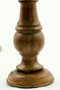 Pillar Shaped Wooden Candle Holder, Set of 3, Brown