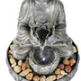 11.1inches Meditation Buddha Water Fountain Relaxing Decor for Home Office 11.1inches Meditation Buddha Water Fountain Relaxing Decor for Home Office
