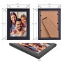 4x6 black wood frame photo frame set of 2 with plexiglass plate