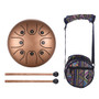 5.5 Inch Mini 8-Tone Steel Tongue Drum C Key Percussion Instrument Hand Pan Drum with Drum Mallets Carry Bag 5.5 Inch Mini 8-Tone Steel Tongue Drum C Key Percussion Instrument Hand Pan Drum with Drum Mallets Carry Bag
