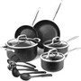 Nonstick Stainless Steel Cookware set for Kitchen, Scratch-Resistant Durable Nonstick Milk Pot Frying Pans and Soup Pot with Stay Cool Handles & Tempered Glass Lid, Dishwasher-Safe 13-pieces Nonstick Stainless Steel Cookware set for Kitchen, Scratch-Resistant Durable Nonstick Milk Pot Frying Pans and Soup Pot with Stay Cool Handles & Tempered Glass Lid, Dishwasher-Safe 13-pieces