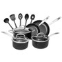 Nonstick Stainless Steel Cookware set for Kitchen, Scratch-Resistant Durable Nonstick Milk Pot Frying Pans and Soup Pot with Stay Cool Handles & Tempered Glass Lid, Dishwasher-Safe 13-pieces Nonstick Stainless Steel Cookware set for Kitchen, Scratch-Resistant Durable Nonstick Milk Pot Frying Pans and Soup Pot with Stay Cool Handles & Tempered Glass Lid, Dishwasher-Safe 13-pieces