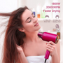 Water Ionic Hair Dryer; 1800W Blow Dryer With Magnetic Nozzle 2 Speed And 3 Heat Settings Powerful Low Noise Fast Drying Travel Hair Dryer For Home Travel Water Ionic Hair Dryer; 1800W Blow Dryer With Magnetic Nozzle 2 Speed And 3 Heat Settings Powerful Low Noise Fast Drying Travel Hair Dryer For Home Travel