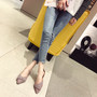 Women Flats Pointed Toe Bowknot Black Red Lady Flat Heel Shoes Casual Shoes