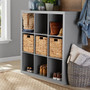 9 cube storage box; bookcase; display case; storage cabinet.