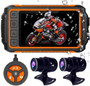 SE50 3 Inch Motorcycle Driving Recorder 1080P Waterproof HD Dual-Lens DVR WiFi GPS Sony Night Vision Camera Bicycle Recorder built in 32GB