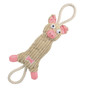 Jute and Rope Plush Pig Dog Toy Jute and Rope Plush Pig Dog Toy
