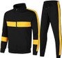 Men's Athletic Casual Tracksuit Long-sleeved Stand Collar Jacket Jogging Pants Set