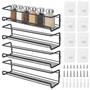 4Pcs Wall Mount Spice Racks Seasoning Herb Jar Holder Organizer Kitchen Pantry Door Storage Shelf 4Pcs Wall Mount Spice Racks Seasoning Herb Jar Holder Organizer Kitchen Pantry Door Storage Shelf