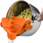 Kitchen Snap N Strain Pot Strainer and Pasta Strainer - Adjustable Silicone Clip On Strainer for Pots, Pans, and Bowls - Gray Kitchen Snap N Strain Pot Strainer and Pasta Strainer - Adjustable Silicone Clip On Strainer for Pots, Pans, and Bowls - Gray