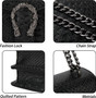 Crossbody Shoulder Square Purse For Women - Fashion Embossed Snake-Print Leather Handbag Metal Chain satchel Tote Bag  Crossbody Shoulder Square Purse For Women - Fashion Embossed Snake-Print Leather Handbag Metal Chain satchel Tote Bag