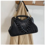 Fashion Design Handbags For Women 2022 New Cross Body Bags Pleated Stripes Thick Metal Chain Casual Shoulder Bags Clutch Bags Fashion Design Handbags For Women 2022 New Cross Body Bags Pleated Stripes Thick Metal Chain Casual Shoulder Bags Clutch Bags